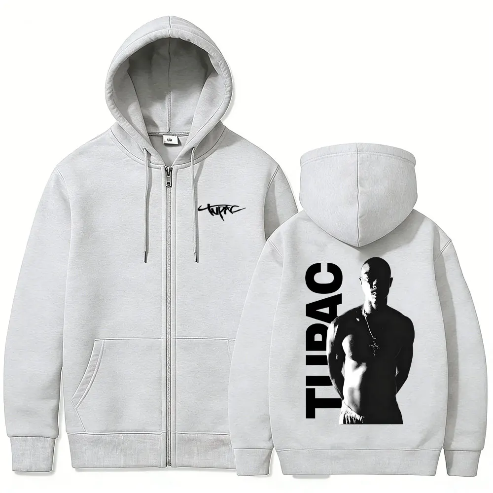 Mens Fashion Zip Up Hoodies - هودي بسحاب من توباك 2pac للرجال