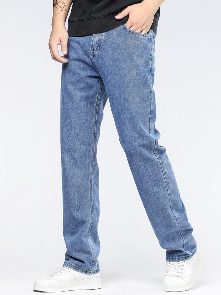 جينز رجالي واسع بتصميم كوري عص - مراجعة Men'S Fashion Grey Jeans وسعره