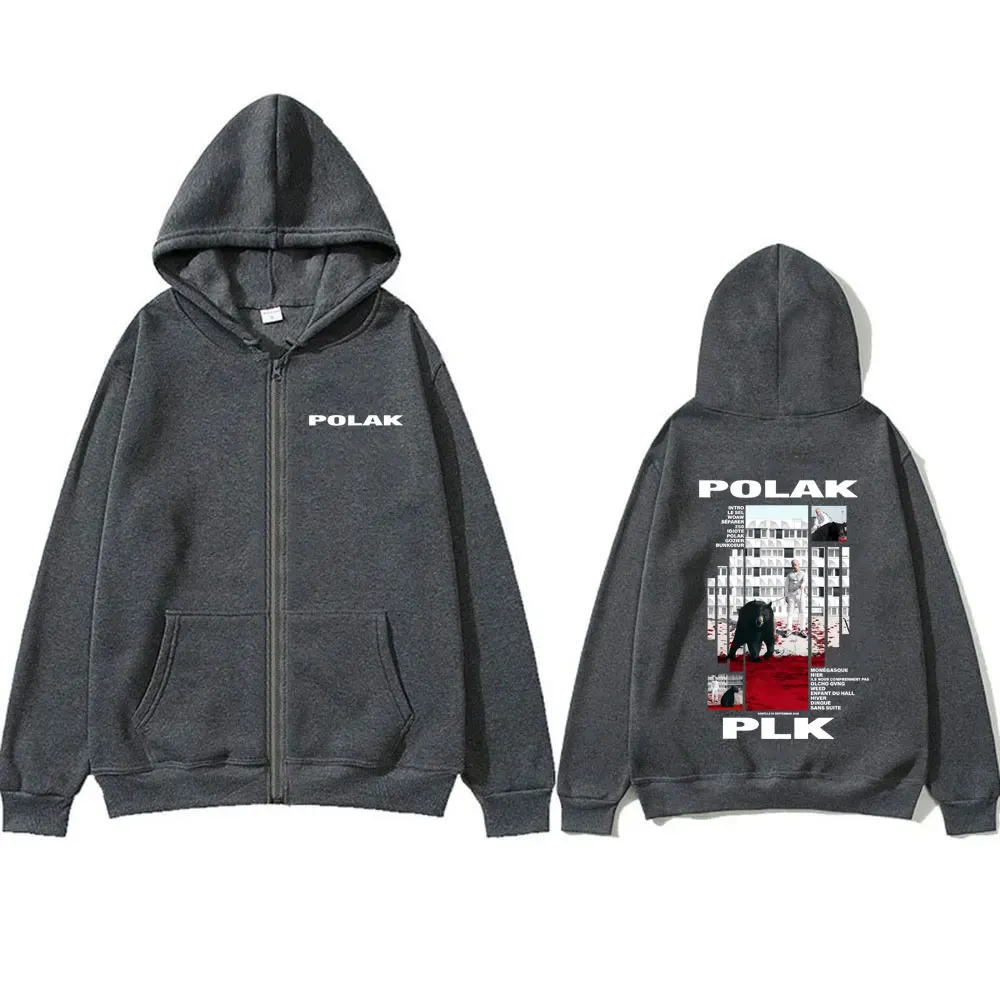 هودي بسحاب بطبعة رابر Plk Pola - مراجعة Mens Fashion Zip Up Hoodies وسعره