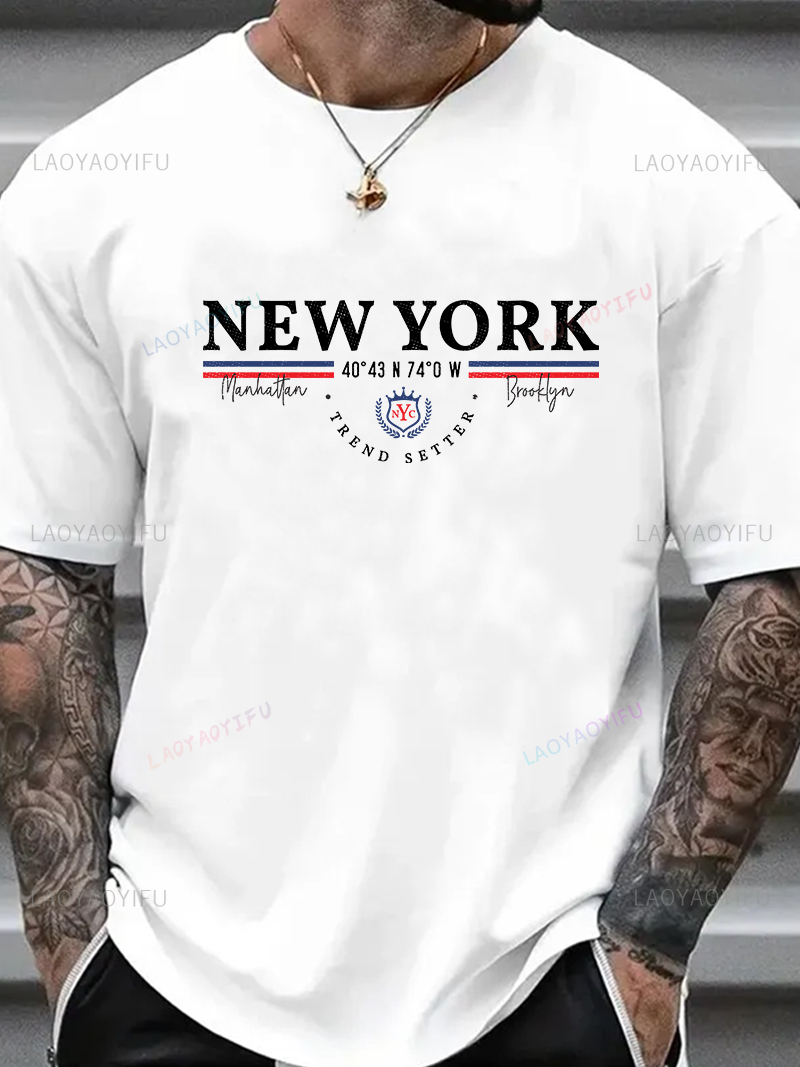 تي شيرت برسومات حروف نيويورك ل - مراجعة Men'S Fashion New York وسعره