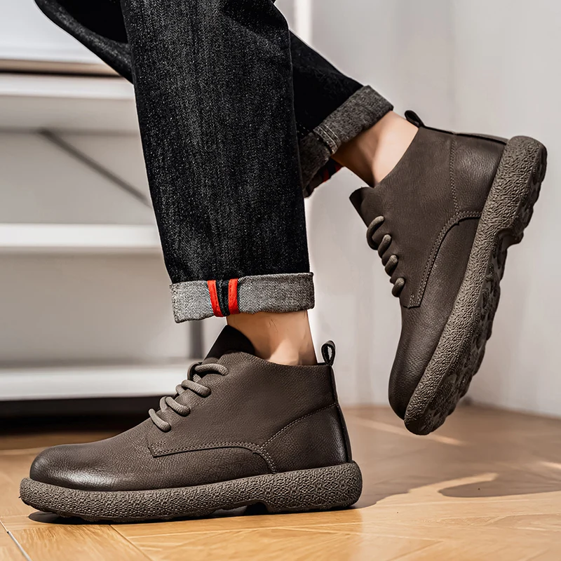 أحذية الكاحل للرجال أحذية بنية - مراجعة Men'S Fashion News وسعره