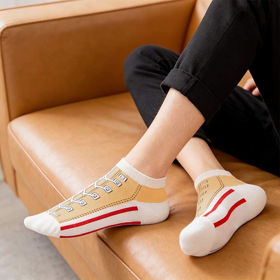 5 أزواج من الجوارب القطنية الر - مراجعة Socks Ankle Men وسعره