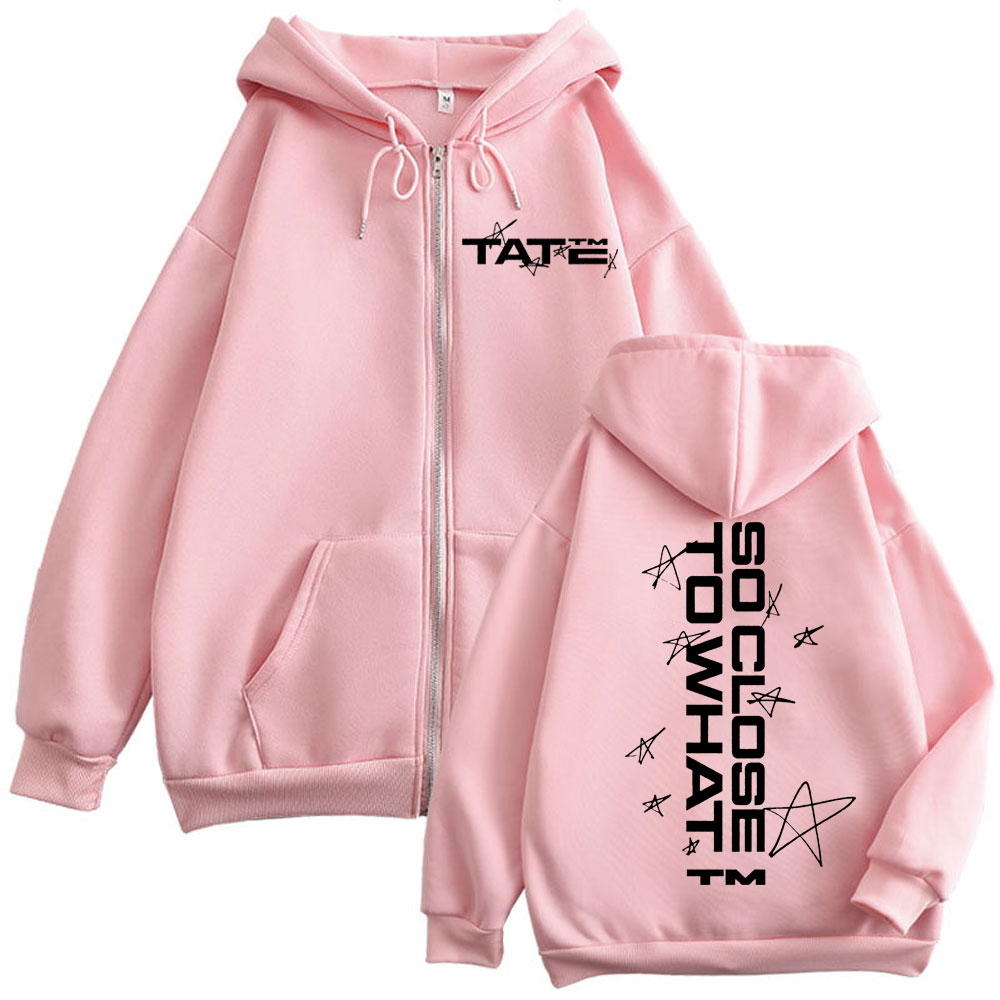هودي بسحاب من Tate McRae بطباع - مراجعة Mens Fashion Zip Up Hoodies وسعره