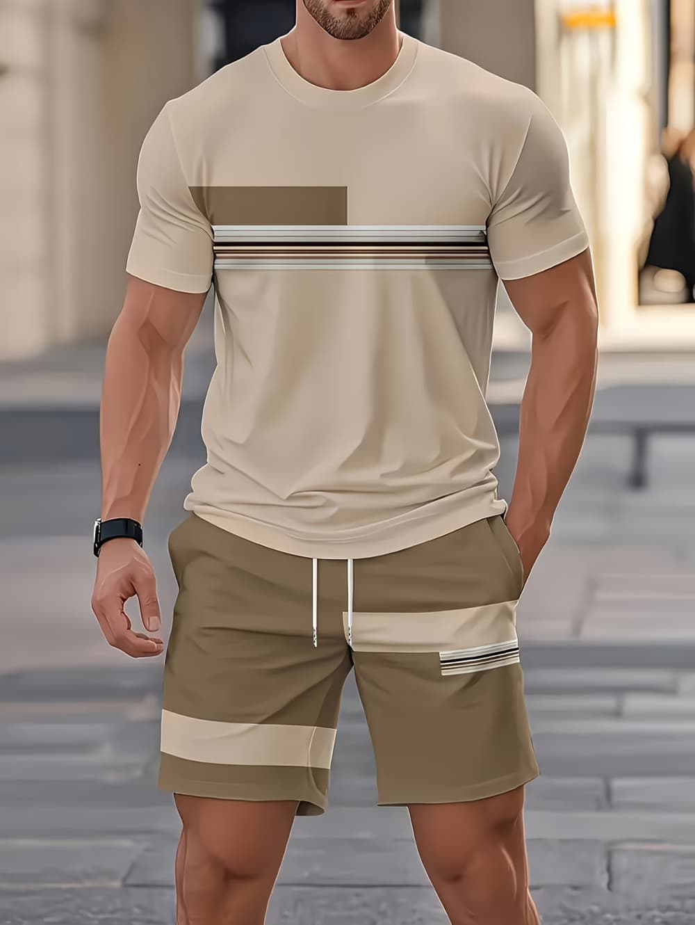 طقم صيفي رجالي مكون من قطعتين: - مراجعة Men'S Fashion Videos وسعره