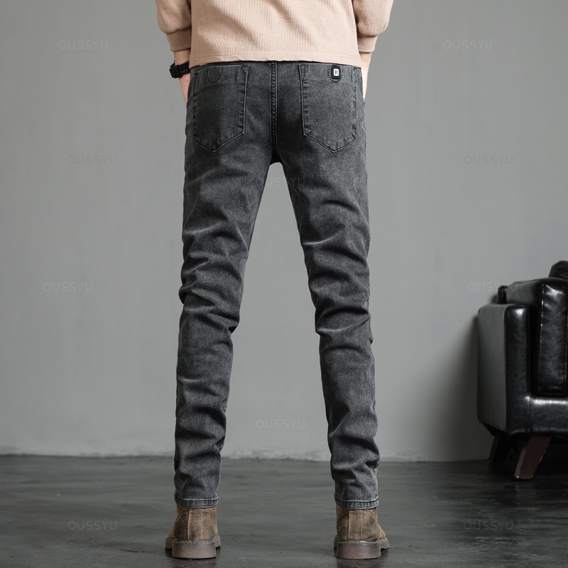 ربيع الخريف الرجال الموضة الكل - مراجعة Men'S Fashion Grey Jeans وسعره